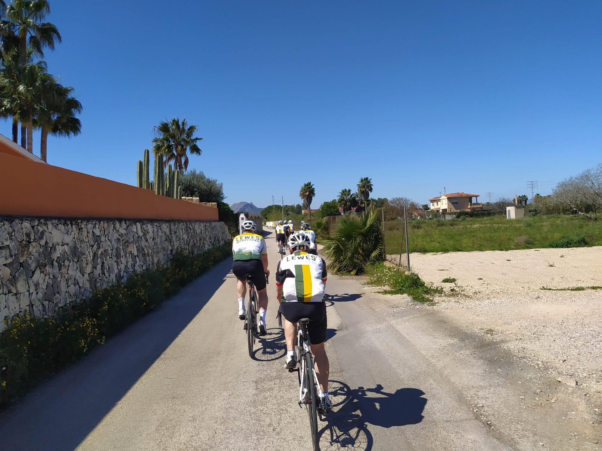 Cyclists near Denia, Spain
